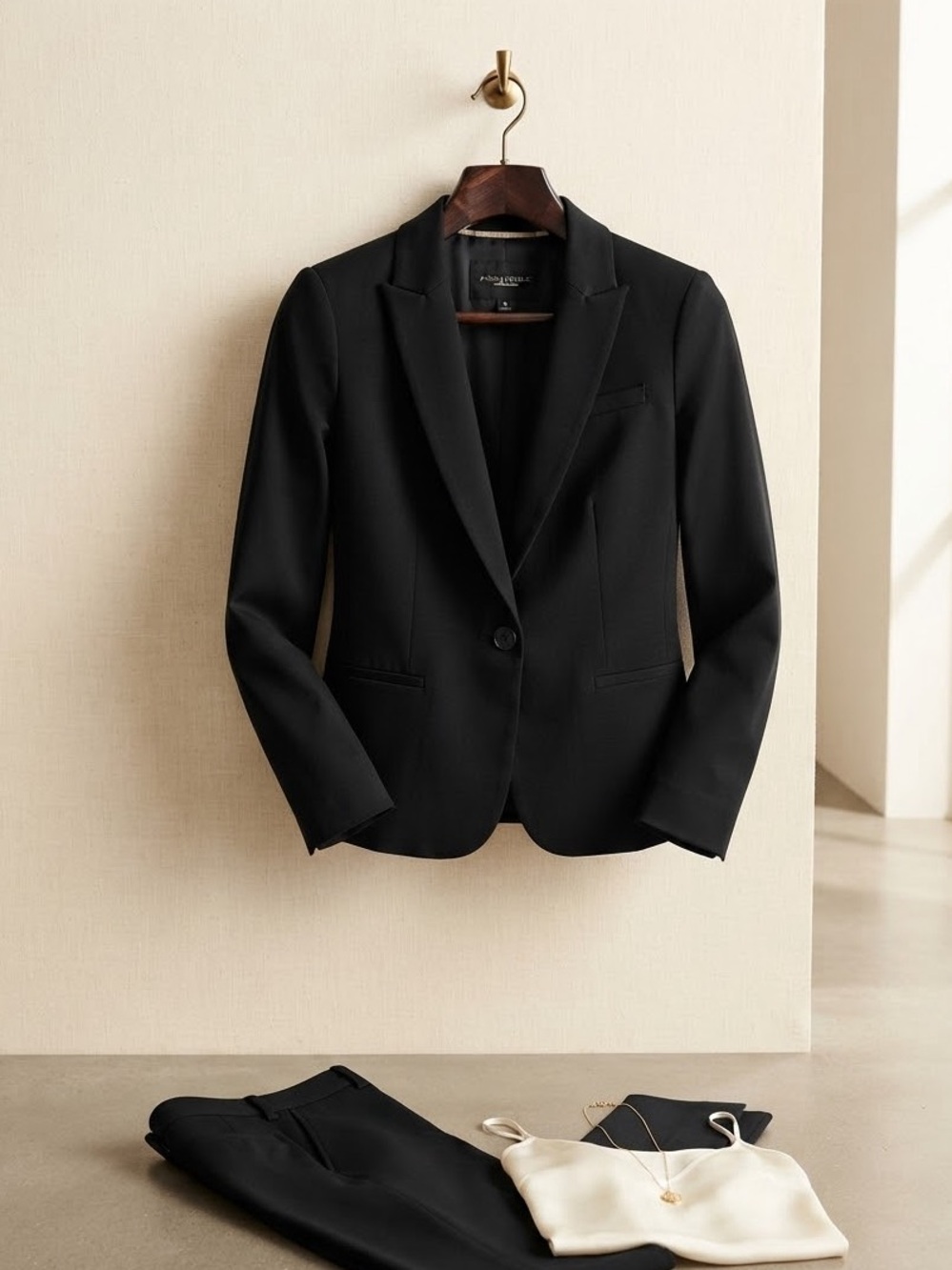White House Black Market Black Tailored Women's Blazer